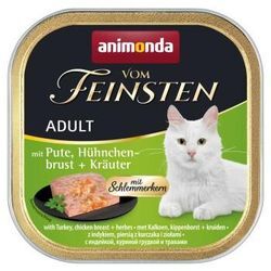 animonda Vom Feinsten Adult mit Schlemmerkern 32x100g Pute, Hühnchenbrust & Kräuter