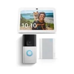 Ring Battery Video Doorbell Plus + Chime Gen 2 + Amazon Echo Show 8 (3. Gen)