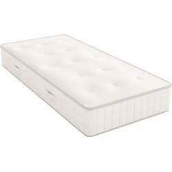 Boxspringmatratze SCHLARAFFIA "Air Boxspring ohne Topper" Matratzen Gr. 2 (0 kg - 80 kg), 29cm, Polyester Bezug, Material oben: Viskose-Kunstfaser Material unten: Viskose-Kunstfaser, B/L: 100cm x 220cm,, weiß mit Boxspringfeeling