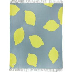 Plaid TOM TAILOR HOME "Lemon-Rain Bings", bunt, B:150cm L:180cm, Polyester, Wohndecken, Künstlerkollektion