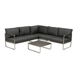 greemotion Loungegruppe Boston anthrazit, silber Metall, 15-teilig