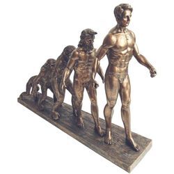 Bronze -Figur Figuren Figur Evolution ist menschliches Bronze Golden 19x58x43cm 27433 - Signes Grimalt