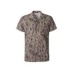 LIVERGY® Herren Resortshirt in Batikoptik, beige