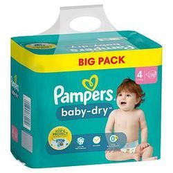 Pampers® Windeln baby-dry™ BIG PACK Größe Gr.4 (9-14 kg) für Babys und Kleinkinder (4-18 Monate), 70 St.