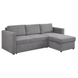 Sun Garden SO250/JENA Ecksofa mit Stauraum- und Schlaffunktion inkl. Kissen 230x155x83 cm Grau