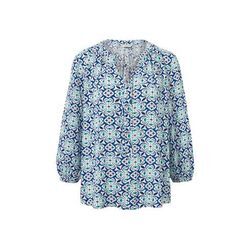 Tchibo Tunika-Bluse mit Alloverprint - Weiss - Gr.: 36