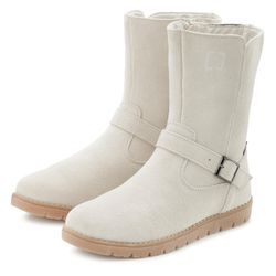 Winterstiefel ELBSAND, Damen, Gr. 35, beige, Obermaterial: 100% Rindsleder. Futter: 100% Polyester. Decksohle: 100% Polyester. Laufsohle: 100% Synthetik, unifarben, Basic, Schuhe, Boots,Winterstiefelette,Leder, wind- & wasserabweisende Tex-Membran