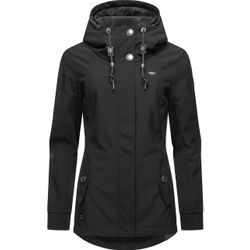 Softshelljacke RAGWEAR "Monadde Softshell" Gr. L (40), schwarz Damen Jacken Praktische Softshell Damenjacke