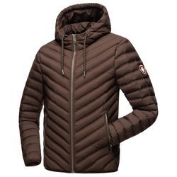 Steppjacke NAVAHOO "Fey-Tun" Gr. S (48), braun (dunkelbraun) Herren Jacken stylische Übergangsjacke mit Kapuze