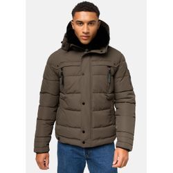 Steppjacke STONE HARBOUR "Witas", Herren, Gr. XXL (56), braun (rostbraun), Obermaterial: 100% Polyester, Futter: 100% Polyester, Wattierung: 100% Polyester, Ärmelfutter: 100% Polyester, Kunstpelz: 100% Polyester, modisch, gerade hüftbedeckend, hoch geschlossener Ausschnitt, Langarm Ärmel ohne Ärmelschlitz Rippbündchen kontrastfarben, Jacken, gesteppte Herren Winterjacke mit abnehmbarer Kapuze