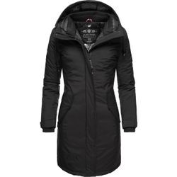 Wintermantel NAVAHOO "Letiziaa" Gr. XL (42), schwarz, Damen, Oberstoff: 100% Polyester, Futter: 100% Polyester, Wattierung: 100% Polyester, Ärmelfutter: 100% Polyester, Mäntel, sportlicher Winterparka mit gefütterter Kapuze, Topseller