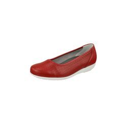 Ballerina NATURAL FEET "Annabelle" Gr. 35, rot, Damen, Leder, Schuhe, mit federnder Laufsohle