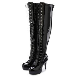 LASCANA BELLE AFFAIRE Overkneestiefel schwarz Gr. 36 für Damen