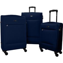 Trolleyset TRAVEL PAL "Neapel", blau, unifarben, Koffer-Sets, Kofferset Reisegepäck Weichschalen-Trolley-Set mit Zahlenschloss