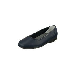 Ballerina NATURAL FEET "Johanna" Gr. 35, blau (dunkelblau), Damen, Leder, Schuhe Ballerina, mit Komfortweite