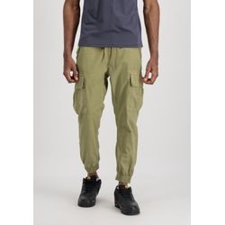 Jogginghose ALPHA INDUSTRIES "Alpha Industries Men - Pants Ripstop Jogger", Herren, Gr. L, Normalgrößen, grün (light olive), Obermaterial: 100% Baumwolle, Futter: 100% Baumwolle, Hosen