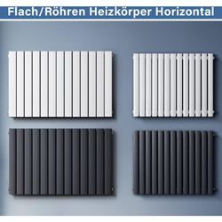 SONNI Design Flachheizkörper Horizontal Heizkörper wohnzimmer Heizung Paneelheizkörper Anthrazit 630x850mm,Einlagig,579 Watt,8-11m²