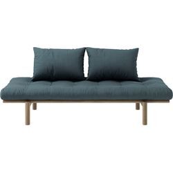 Daybett KARUP DESIGN "Pace", blau (petrolblau), B:200cm H:37cm L:200cm, Daybetten, aus massiven Kiefernholz, inkl. Futonmatratze