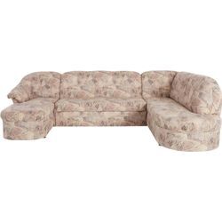 Wohnlandschaft DOMO COLLECTION "Pegnitz U-Form", braun, B:292cm H:82cm T:180cm, 100% Polyester, Sofas, wahlweise mit Bettfunktion