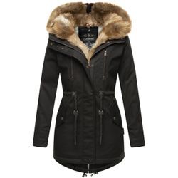 Winterjacke NAVAHOO "Diamond" Gr. M, schwarz Damen Jacken Designer Winterjacke mit Teddyfell gefüttert