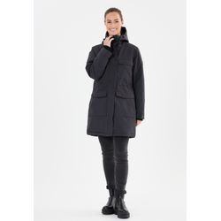 Parka WHISTLER "Siberia", Damen, Gr. 38, grau (dunkelgrau), 100% Polyester, unifarben, casual, lang, Rundhals, Langarm, Jacken, in wind- und wasserdichter Qualität