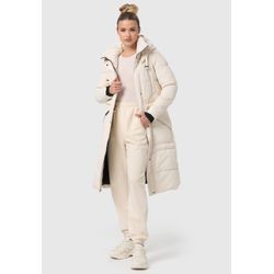 Winterjacke MARIKOO "Ayumii" Gr. XL, beige (creme), Damen, Obermaterial: 100% Polyester; Futter: 100% Polyester; Wattierung: 100% Polyester; Ärmelfutter: 100% Polyester, Jacken, mit hohem Stehkragen