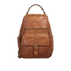 X-Zone Rucksack Damen Leder, cognac