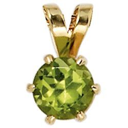 Ketten-Anhänger JOBO "Anhänger mit Peridot", gelb (gelbgold 585), Schmuckanhänger, Damen, Gelbgold 585, 585 Gold