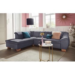 Ecksofa SIT & MORE "Santo L-Form", grau, B:272cm H:82cm T:206cm, Sofas, mit Federkern, wahlweise mit Bettfunktion und Stauraum