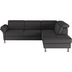 Ecksofa HOME AFFAIRE "Calypso L-Form", grau (anthrazit), B:259cm H:85cm T:227cm, 100% Polyester, Sofas, mit Relaxfunktion motorisch im Sofa 2,5- Sitzer