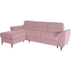 Ecksofa SIT & MORE "Sorano L-Form", rosa (altrosa), B:250cm H:88cm T:161cm, Sofas, wahlweise mit Bettfunktion und Bettkasten