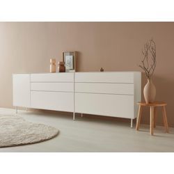 Sideboard "Essentials", weiß (warmweiß), B:279cm H:90cm T:42cm, MDF, LEGER HOME BY LENA GERCKE, Sideboards, Breite: 279cm, MDF lackiert, Push-to-open-Funktion