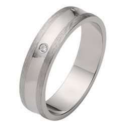 Trauring FIRETTI "Schmuck Geschenk Hochzeit Ehering "LIEBE"" Gr. 17, silber (silberfarben, kristallweiß), Fingerringe, 17,mit Zirkonia, Silber 925 (Sterlingsilber), 5mm, wahlweise mit oder ohne Zirkonia