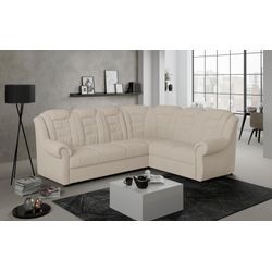 Ecksofa HOME AFFAIRE "Boston L-Form" Sofas Gr. B/H/T: 266 cm x 102 cm x 216 cm, Chenille, langer Schenkel links, Ohne Bettfunktion-ohne Schubkasten, beige Ecksofas Gemütliches Ecksofa mit hoher Rückenlehne in klassischem Design