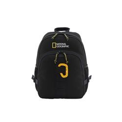 Cityrucksack NATIONAL GEOGRAPHIC "EXPLORER III" Gr. B: 31.00 cm, schwarz Rucksäcke aus recycelten PET-Flaschen