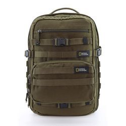 Cityrucksack NATIONAL GEOGRAPHIC "Milestone" Gr. B: 31cm, grün (khaki) Rucksäcke aus recycelten PET-Flaschen