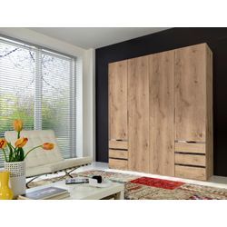 Kleiderschrank WIMEX "Level by fresh to go" Schränke Gr. B/H/T: 200 cm x 236 cm x 58 cm, 4 St., braun (plankeneichefarben) mit Schubladen