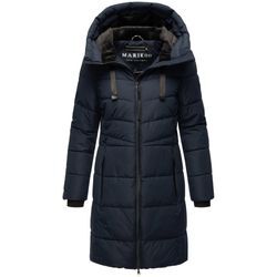 Winterjacke MARIKOO "Natsukoo XVI" Gr. L, blau (navy), Damen, Obermaterial: 100% Polyester, Jacken, Stepp Mantel mit großer Kapuze, Topseller