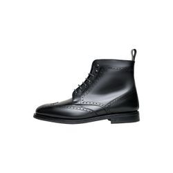 Schnürboots HENRY STEVENS "Winston FBDB Businessschuh" Gr. 44,5, schwarz Herren Schuhe Herrenstiefel Lederschuhe handgefertigt, Schnürstiefel