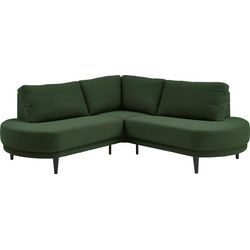 Ecksofa ATLANTIC HOME COLLECTION "Ronny L-Form", grün, B:200cm H:82cm T:200cm, Sofas, wahlweise in beige, mit Wellenunterfederung