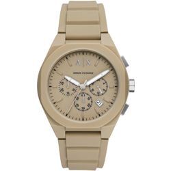 Chronograph ARMANI EXCHANGE Armbanduhren beige Herren Quarzuhr, Armbanduhr, Herrenuhr, Stoppfunktion, Datum, analog