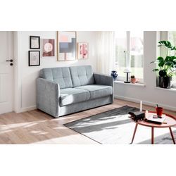 Schlafsofa INOSIGN "Milano", grün (mint), B:147cm H:89cm T:87cm, 100% Polyester, Sofas, zwei einzeln ausziehbare Liegefunktionen