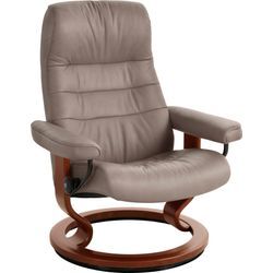 Relaxsessel STRESSLESS "Opal", braun (mole), B:76cm H:99cm T:74cm, Leder BATICK: Batick ist ein leicht korrigiertes, durchgefärbtes und genarbtes Möbelleder, bei dem die meisten Unebenheiten und Spuren in der Regel entfernt wurden. Batick wird mitunter doppeltönig gefärbt, um der Oberfläche mehr Lebendigkeit zu verleihen. Dank einer schützenden Oberflächenbehandlung lassen sich die meisten Flecken