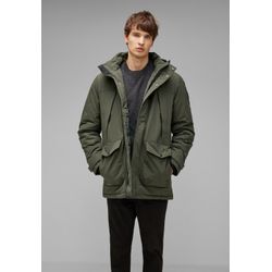 Parka STREET ONE MEN Gr. L (52), grün (schwarz forest grün) Herren Jacken mit Taschen-Detail