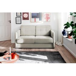 Schlafsofa INOSIGN "Milano", grau (taupe), B:147cm H:89cm T:87cm, 100% Polyester, Sofas, zwei einzeln ausziehbare Liegefunktionen