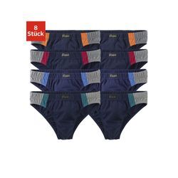 Slip LE JOGGER Gr. 3, blau (marine), Herren, Obermaterial: 95% Baumwolle, 5% Elasthan, unifarben mit Farbeinsätzen, Unterhosen, optimale Passform durch Baumwoll-Stretch