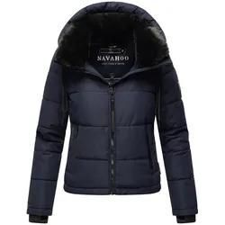 Steppjacke NAVAHOO "Mit Liebe XIV" Gr. S (36), blau (navy), Damen, Obermaterial: 100% Polyester, Futter: 100% Polyester, Wattierung: 100% Polyester, Ärmelfutter: 100% Polyester, Jacken, Warme gesteppte Damen Winterjacke mit kuscheligem Kragen