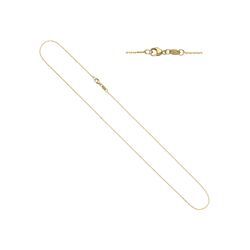 Goldkette JOBO, gelb (gelbgold 585), Halsketten, Damen, Gelbgold 585, L: 45cm, Ankerkette 585 Gold diamantiert 45 cm 0,6 mm