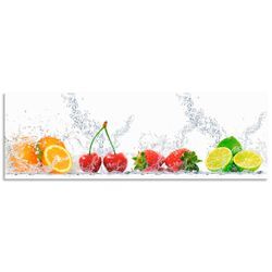 Küchenrückwand ARTLAND "Fruchtig erfrischend gesund Fruchtmix" Spritzschutzwände Gr. B/H: 170 cmx55 cm, bunt Alu Spritzschutz mit Klebeband, einfache Montage