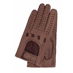 Lederhandschuhe GRETCHEN "Womens Peccary Driving Gloves" Gr. 7, braun, Damen, 100% Leder, unifarben, Handschuhe, in klassischem Autohandschuh-Design